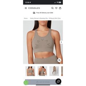 Varley Women's Berkeley sports Bra -‎ Driftwood Mini Dots